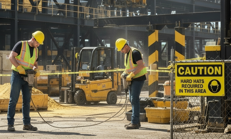 CAUTION - HARD HATS REQUIRED IN THIS AREA - CA391