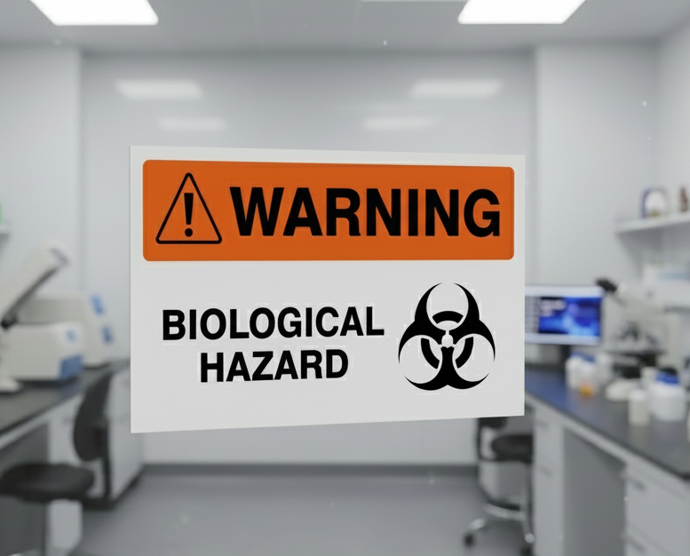 WARNING - BIOLOGICAL HAZARD - WA980