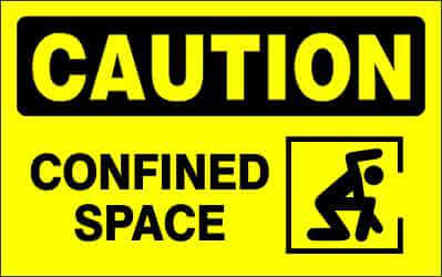 CAUTION Sign - CONFINED SPACE