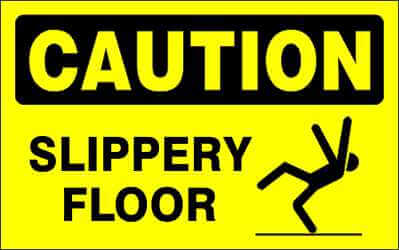 CAUTION Sign - SLIPPERY FLOOR