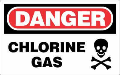 DANGER Sign - CHLORINE GAS