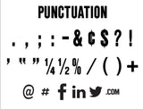 4" Punctuation Letter Set