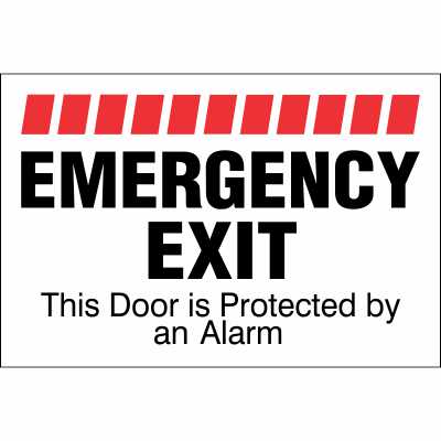 EMERGENCY EXIT - Sign