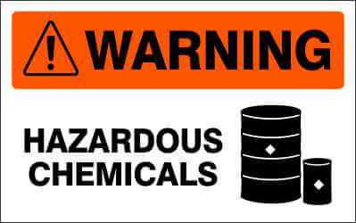 WARNING Sign - HAZARDOUS CHEMICALS