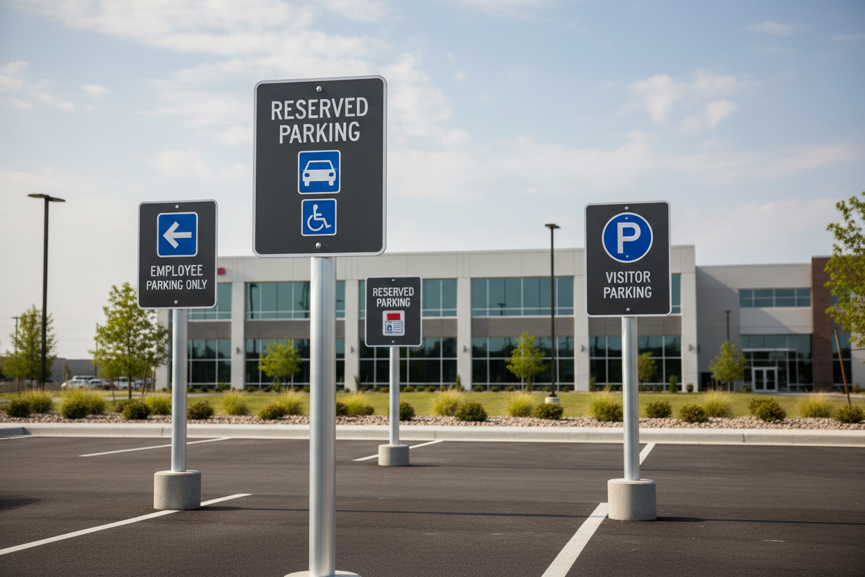 Parking Sign on a U Flange steel post
