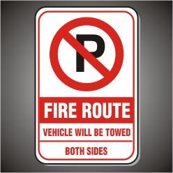 Fire Route Signs