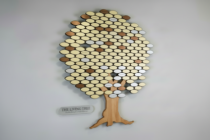 200 Leaf Donor Trees with gold, bronze and silver leaves and light stain trunk