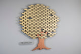200 Leaf Donor Tree with gold leaves and light stain trunk
