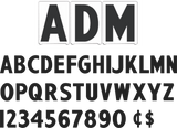 10" ADM Changeable Letters - Black