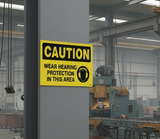 ATTENTION - PORTER UNE PROTECTION AUDITIVE DANS CETTE ZONE - CA312