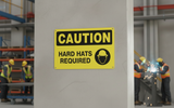 CAUTION - HARD HATS REQUIRED - CA390