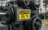 CAUTION - KEEP HANDS CLEAR - CA600