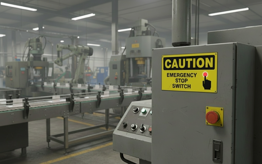 CAUTION - EMERGENCY STOP SWITCH - CA630