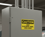 CAUTION - KEEP ELECTRICAL PANEL AREA CLEAR - CA890