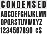 10" Condensed Change Letters - Black Letters & numbers