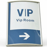 Curvado sign with blue and white colors on a white background