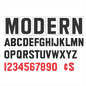 10" Modern Changeable Sign Letters - Black letters & red numbers
