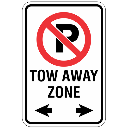 No Parking - Tow Away Zone Sign - 12" x 18" Reflective - TR-SFR19