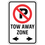 No Parking - Tow Away Zone Sign - 12" x 18" Reflective - TR-P91