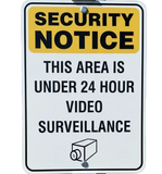 AVIS DE SÉCURITÉ - CETTE ZONE EST SOUS SURVEILLANCE VIDÉO DE 24 HEURES