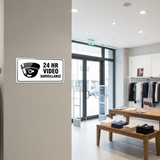 24 HOUR VIDEO SURVEILLANCE SECURITY SIGN | Camera Symbol