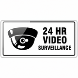 24 HOUR VIDEO SURVEILLANCE SECURITY SIGN | Camera Symbol