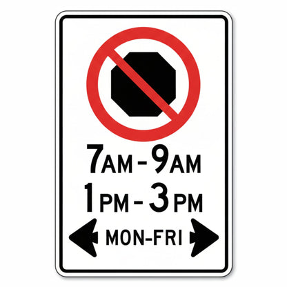 No Stopping Sign - 7 AM to 5 PM - TR-RB56