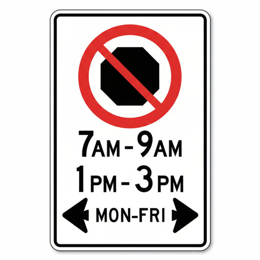 No Stopping Sign - 7 AM to 5 PM - TR-RB56