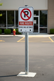 No Parking Fire Route Sign - 12" x 18" Reflective  - TR-101