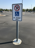 No Parking - Disabled Parking Sign - By Permit Only - TR-RB93