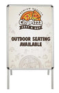 Sidewalk sign with snap frame