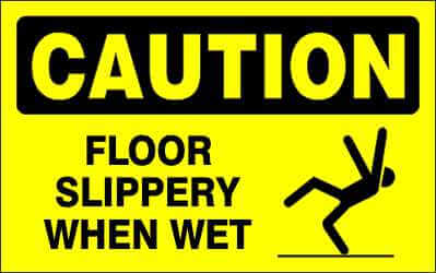 CAUTION Sign - FLOOR SLIPPERY WHEN WET