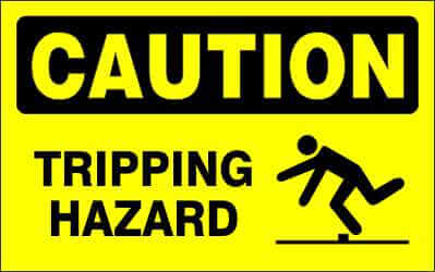CAUTION Sign - TRIPPING HAZARD