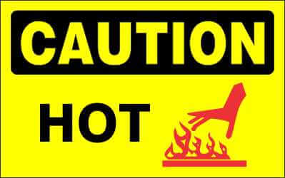 CAUTION Sign - HOT