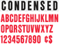 6" Condensed Changeable Sign Letters - Black letters & Red numbers