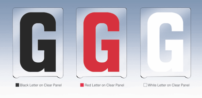 6" Rigid Change Sign Letter - Letter colors