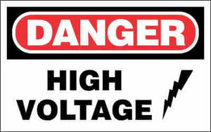 DANGER Sign - HIGH VOLTAGE