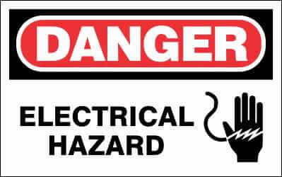DANGER Sign - ELECTRICAL HAZARD