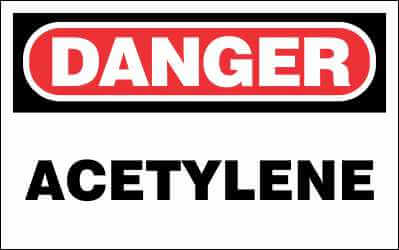 DANGER Sign - ACETYLENE