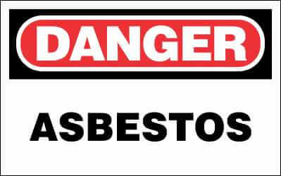 DANGER Sign - ASBESTOS
