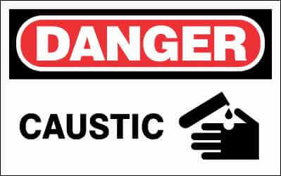 DANGER Sign - CAUSTIC