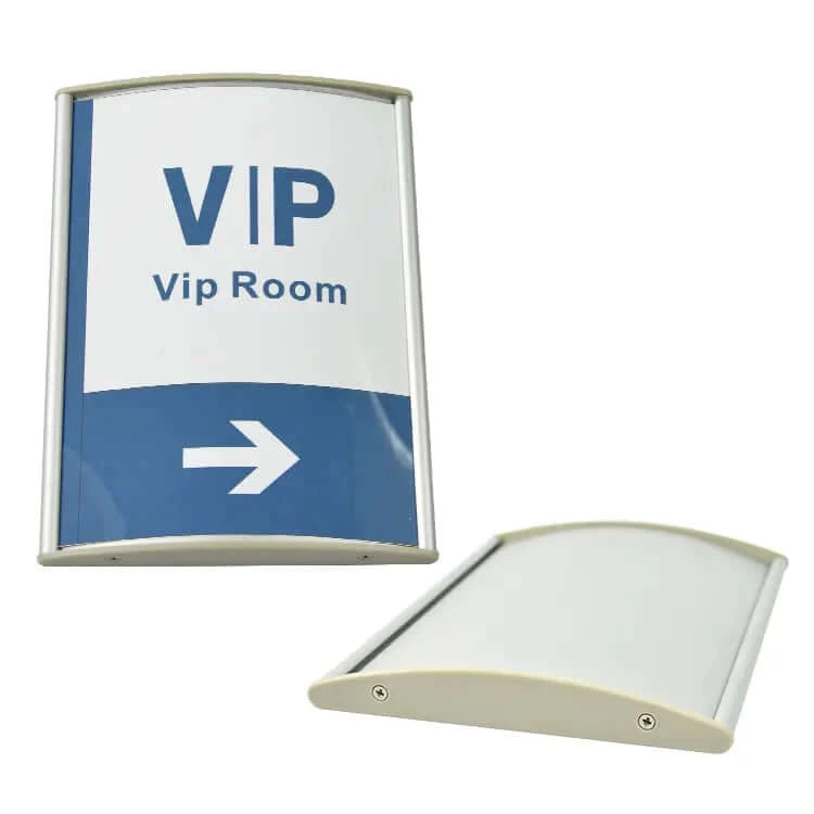 Curved Visa sign holder