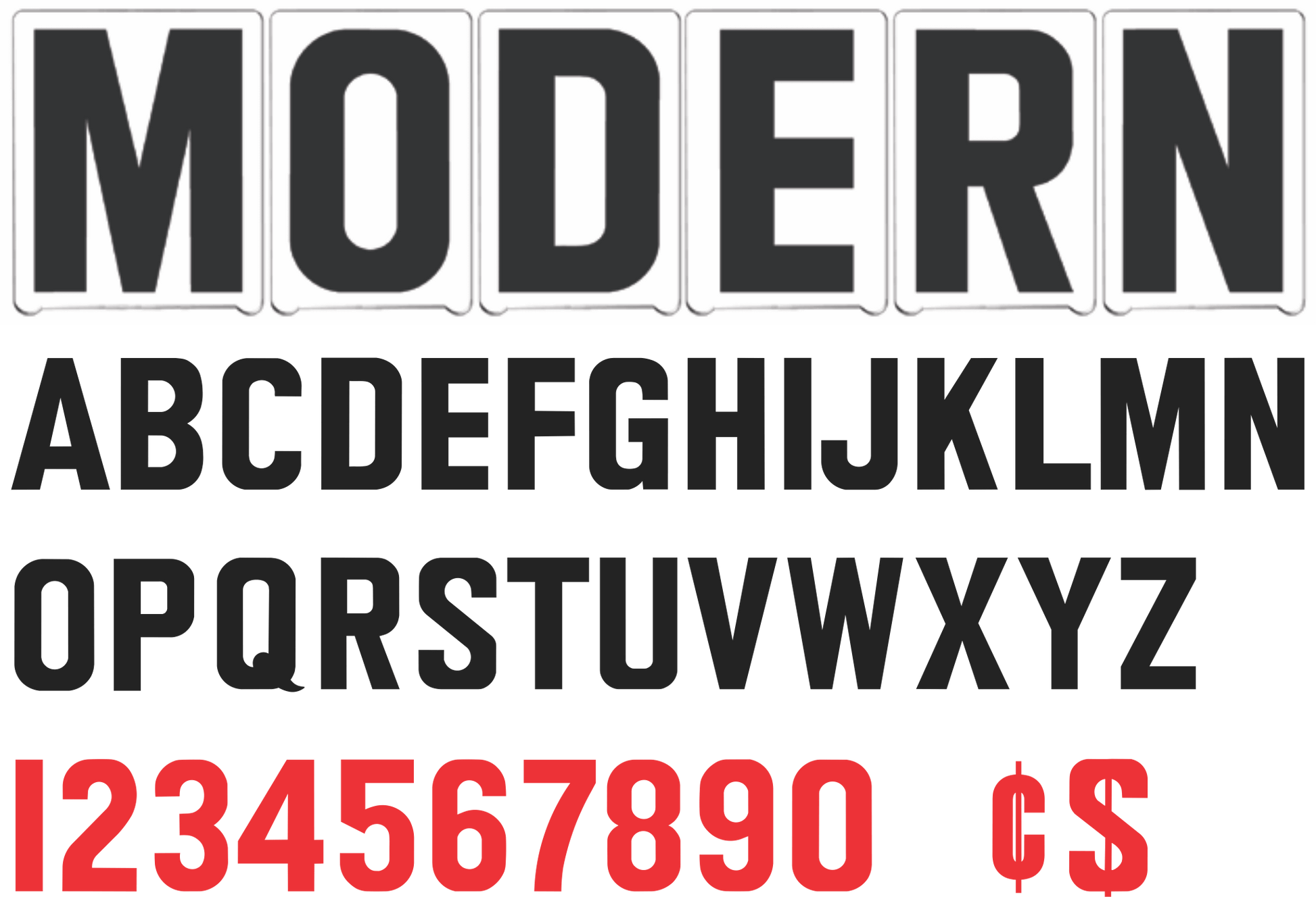 6" Modern School Changeable Sign Letter - Black letters & red numbers