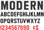 10" Modern Marquee Letters - Black letters & red numbers