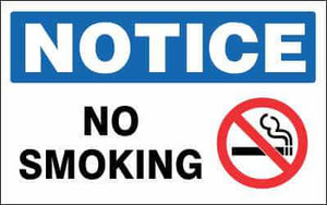 NOTICE Sign - NO SMOKE