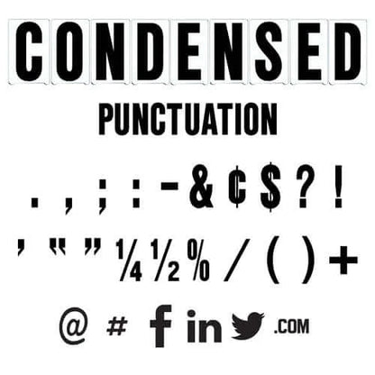 8" on 9" ADM Punctuation Letter Set