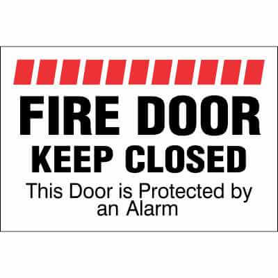 FIRE DOOR KEEP CLOSED - 8 x 12 Sign / No. R156