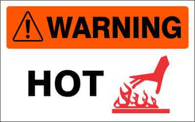 WARNING Sign - HOT