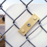 Sign bracket for chain link fence